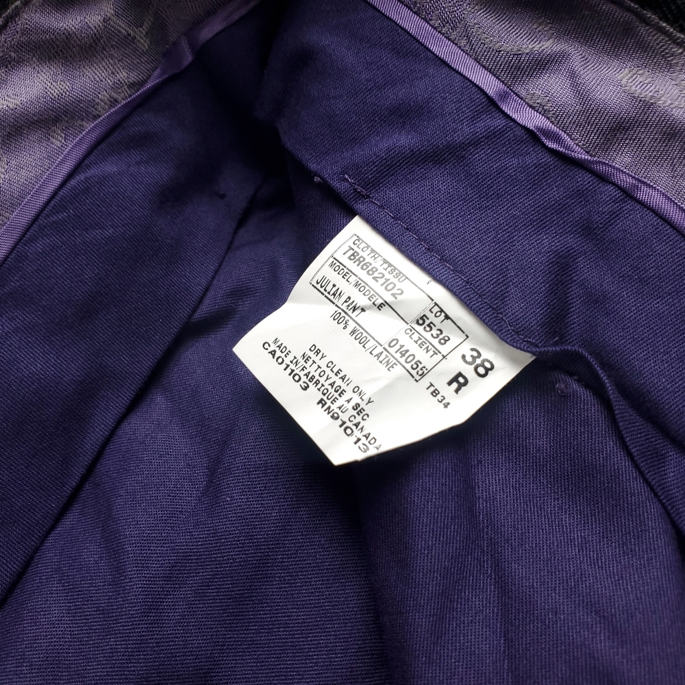 Ted Baker Julian Wool Dress Pants Mens 38R Gray Twill Formal Lightweight Chino - Picture 7 of 14